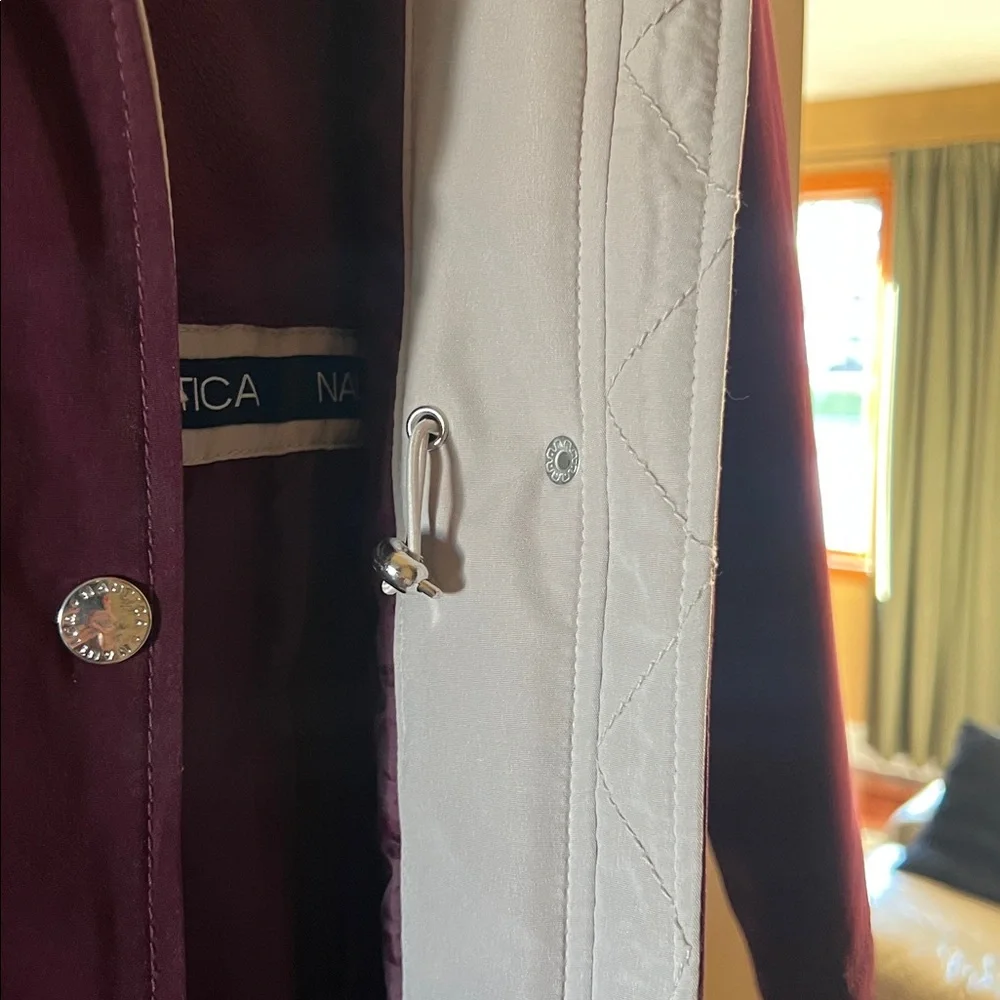 It’s winter: Nautica Women's Deep Burgundy Utility Jacket - Picture 6 of 9